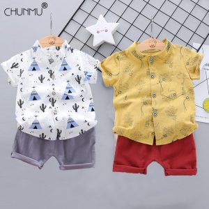 Fashion Baby Boy’s Suit Summer Casual Clothes Set Top Shorts 2PCS Baby Clothing Set for Boys Infant Suits Kids Clothes