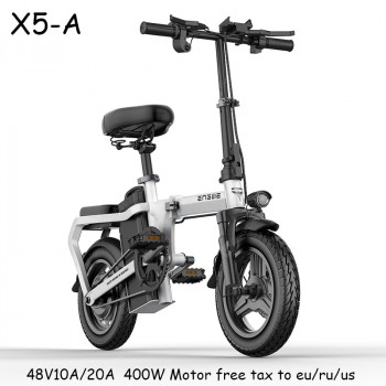 Hot X5 Electric Bike 14inch Mini Electric Bicycle 48V10A/20A  city e bike 400W Powerful 30km/h bike/Full throttle sctooer bike