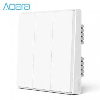 AQara D1 Wireless Smart Wall Switch 3-gang Neutral and Live Wire App / Voice Control Over-heat Protection