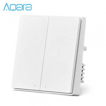 AQara D1 Smart Wall Switch 2-gang Neutral Wire App / Voice Control Over-heat Protection