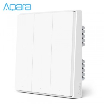 AQara D1 Smart Wall Switch 3-gang Neutral Wire App / Voice Control Over-heat Protection