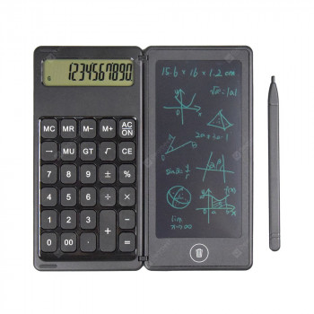 Foldable Calculator with Graphics Tablet drawing pad Smart LCD Portable Button Battery with Stylus Pen Pencil