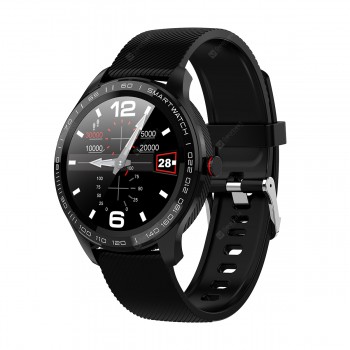 Full Round Touch Screen Stainless Steel Heart Rate Waterproof IP68 Smart Watch Soft Silicone Men Women Sport Watch